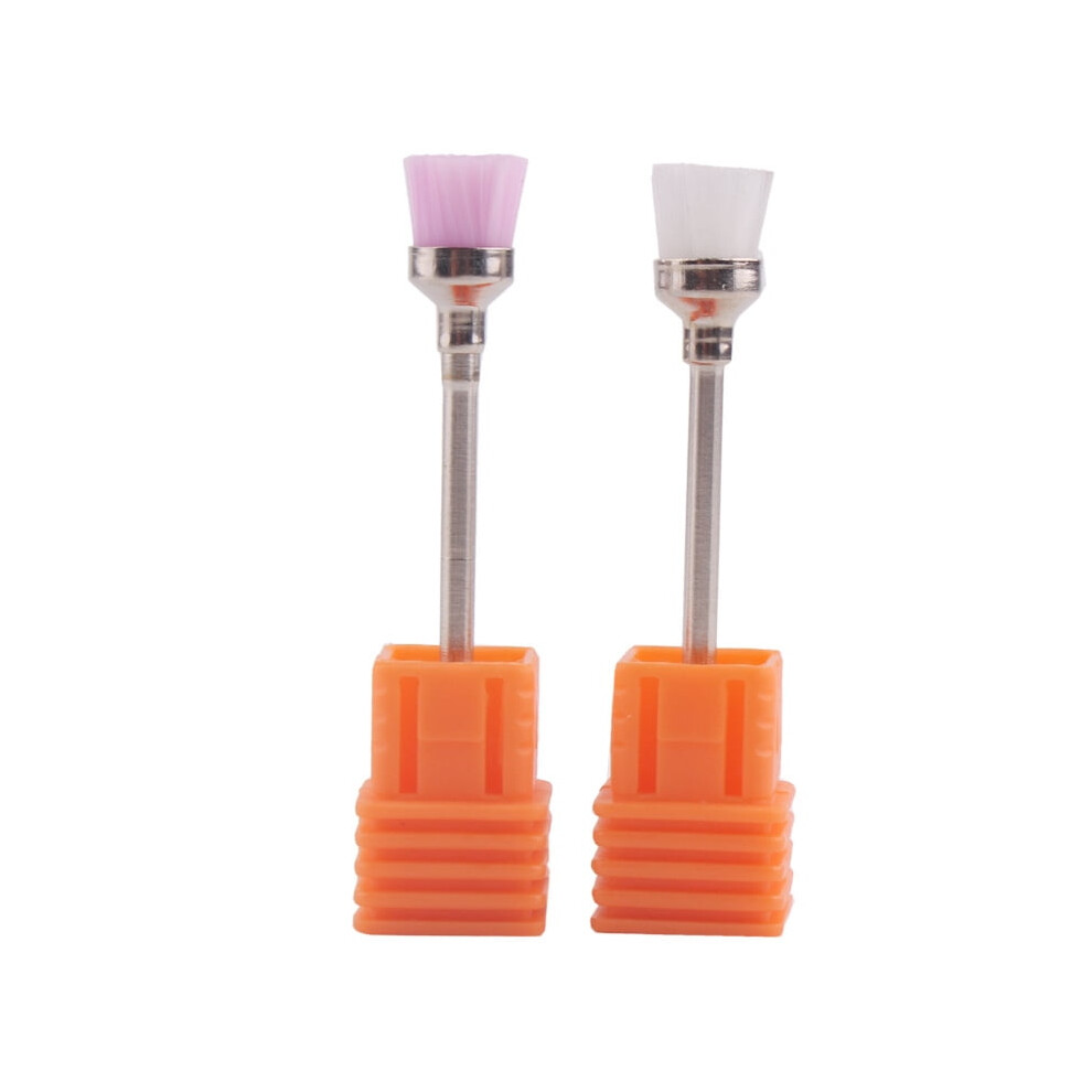 2pcs/lot Nail Cleaner Drill Bit Brush Electric Machine Files Professional Manicure Cleaning Drills Accessories