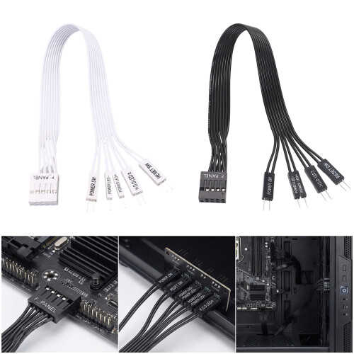 F-PANEL to 2Pin Converter Cable PC Case Reset Power 1