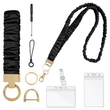 Lanière élastique pour badges d'identification – Satin extensible de 48 cm