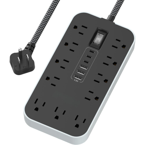 Καλώδιο επέκτασης με 11 πρίζες AC και 6 θύρες USB 5FT
