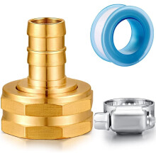 Kit de réparation pour tuyau d'arrosage en laiton massif, raccord cannelé 1/2" x 3/4" femelle