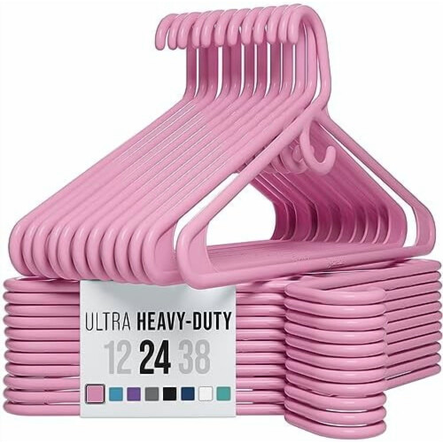Rosa plastgalgar extra kraftiga 24-pack