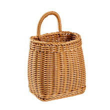 Panier de rangement pour ail – Tressage en vigne, style rétro, à suspendre au mur, organisateur d'ustensiles de cuisine portable