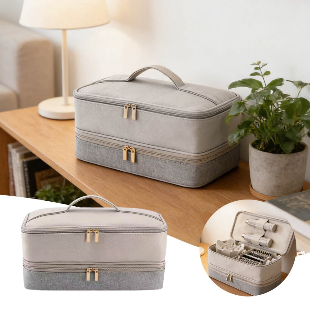 Travel Carrying Case for Hair Dryer Flexstyle FlexFusion Airwrap Brush Double-Layer Hair Accessories Tools Storage Bag for Hairdryer Styler Organizer
