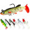 2 esche morbide con amo, spinner bait da 8,5 cm e 13 g, ideali per la pesca e l'affondamento. 2