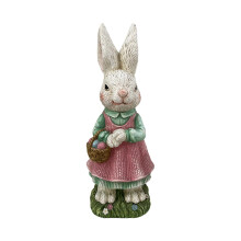 14 Zoll große Osterhasen-Dekoration aus Kunstharz, Wohnzimmer- und Schreibtischdekoration, Statuen, Dekoration für drinnen und draußen im Garten