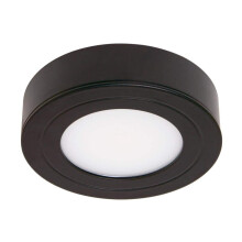 Luminária LED PureVue em formato de disco, preta fosca, 375lm