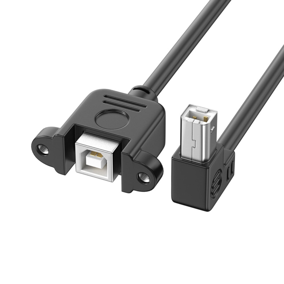 Usb 2.0 Printer Cable Typeb Male To Typeb Female Scanner Cord 480Mbps Speed 90Degree Elbow For Offices And Home Use 9450273934563