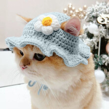 Handgehäkelte Haustiermütze für Katzen und Hunde, weich, Winter
