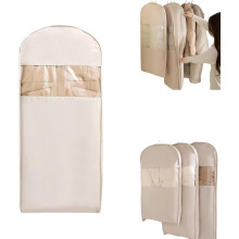 Housse de rangement suspendue en velours peau de pêche, fermeture éclair auto-compressée, housse anti-poussière pour doudounes et vêtements