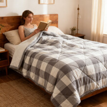 Couette légère et respirante pour l'été – Régulatrice de température, facile à nettoyer, pour un sommeil confortable – Compatible avec