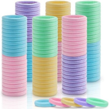 150 bucăți de elastice de păr, elastice colorate pentru femei, suporturi pentru coadă de cal fără sudură pentru păr gros, 5 culori