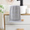 Serviette de bain en coton gris 73 x 34 cm 5