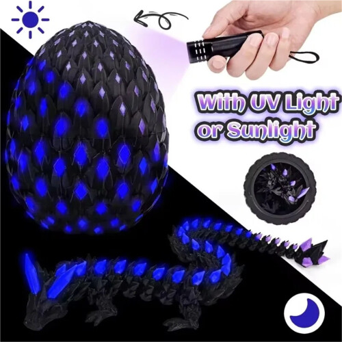 Œuf de dragon phosphorescent imprimé en 3D (1 pièce) 1