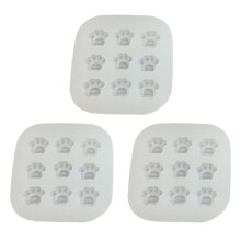 Juego de 3 moldes de silicona de grado alimenticio para golosinas para mascotas y chocolates. Molde para hornear postres. Práctica bandeja para