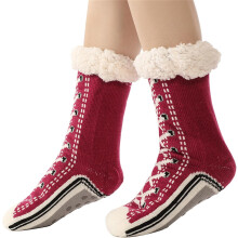 Calze pantofola spesse foderate con divertente motivo a scarpe da ginnastica per donna, antiscivolo, termiche e calde per l'inverno.