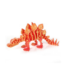 Statue de dinosaure stégosaure imprimée en 3D (1 pièce) - Articulations mobiles - Décoration réaliste pour la maison ou le bureau