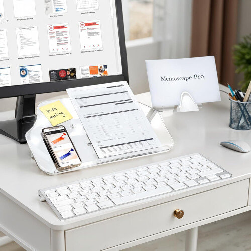 MemoScape PRO regulowany uchwyt na dokumenty biały