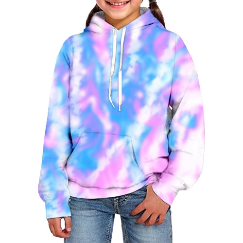 Φούτερ με κουκούλα, Παιδικό Tie Dye Φούτερ με τρισδιάστατη εκτύπωση, Νέα ρούχα για