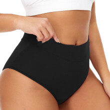 Lekvrije menstruatiezwempakken voor dames 2025, sneldrogende sportslip met hoge taille, tankini, XS, zwart