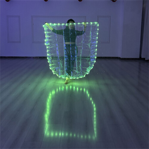 LED Worship Flag with Extendable Pole Semi-Circular 1