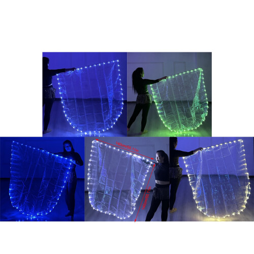 LED Worship Flag with Extendable Pole Semi-Circular 2