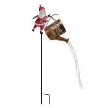 Lampe solaire d'extérieur avec arroseur intégré, motif Père Noël, à suspendre dans les cours, pelouses, allées, etc.