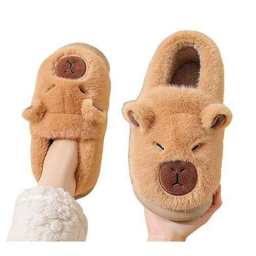 Παντόφλες Capybara για κορίτσια, άνετα χειμωνιάτικα παπούτσια εσωτερικού χώρου με 1