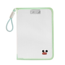 A4Clear mesh etui met ritssluiting, handvat en metalen clips, scheurvast PP, water- en vuilafstotend – 33 x 23 cm, groen, geschikt voor reizen,