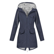 Damesjas met capuchon in effen kleur, waterdicht en met riem, lichtgewicht, casual, losvallend, windjack met lange mouwen, leren jas met capuchon,