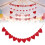 Conjunto de decoração de varanda com gansos e corações para o Dia dos Namorados, para varanda de 23 polegadas. 3