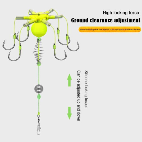 Six Hook Carbon Steel Line Group Feeder Sinker Float compatible with Sharp Fishing Spring B[/ 2