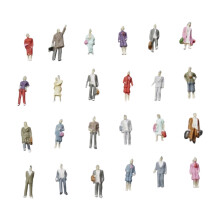 25PCS Tiny City Dwellers For Miniature Scene With Safe Plastic Construction Random Poses People Figures Model Building