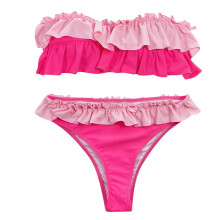 Bikini-Sets für Damen, trägerloses Bikini-Set mit geteiltem Bikini-Oberteil und frechem Höschen, zweiteiliger Badeanzug für Damen, Damen-Bikini,