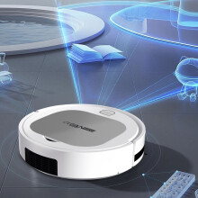 Automatický robotický vysavač se sacím výkonem 2200 Pa pro tvrdé podlahy a koberce, doba provozu 90 minut, tichý provoz, nádoba na prach 600