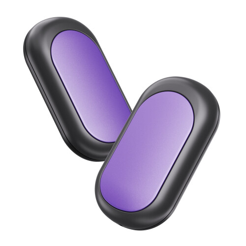 Magnetische oplaadbare handwarmers, paars, 2 stuks