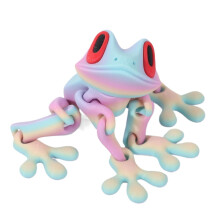 Decorazione a forma di rana stampata in 3D, snodabile (1 pezzo)