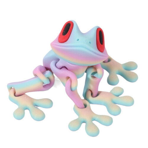 3D-utskriven grodprydnad, rörlig, led, 1 st