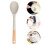 Cuchara de cocina de silicona con mango de madera, 33 cm. 4
