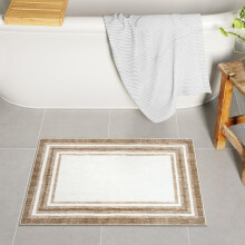 -Badmat voor de badkamer 26x18 cm, zachte, antislip en wasbare badmat, comfortabele kleine badmat voor badkamervloer, bad, douche, onder de deur,