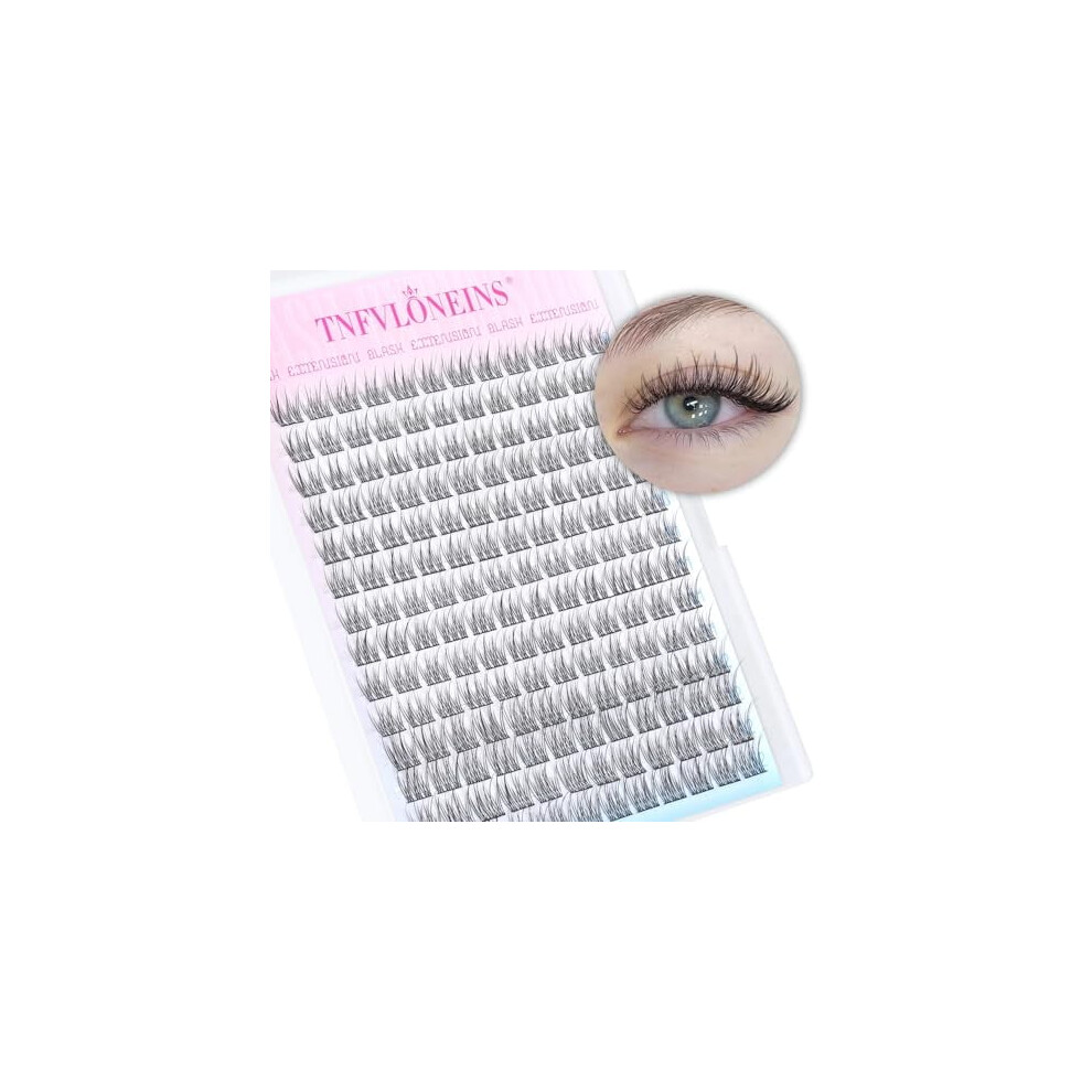Natural Wispy Lash Clusters, 168Pcs, 9-12mm, DIY Korean False Eyelashes