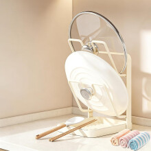 Soporte para tapas de ollas con posacucharas – Acero al carbono