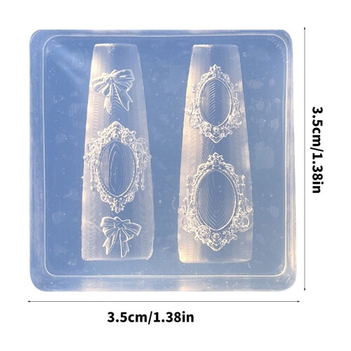 Silikon-Fotorahmen-Nagelkunstform, 1 oder 2 Stück 2