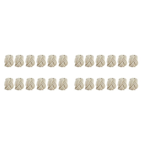 Set Servettring 24 Delar Set Bomullsrep Servettring-Säckväv Servettring Set