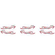 3X RV Motorhome Universal Body Sticker DIY Stripes Image Decal Sticker Decoration for Caravan Trailer