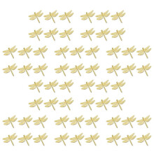 60PCS Dragonfly Napkin Ring Gold DIY Hotel Wedding Banquet Table Display Metal Napkin Buckle Christmas Decoration