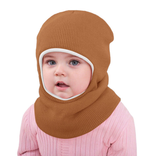 Παιδικό χειμωνιάτικο πλεκτό καπέλο fleece με ζεστό θερμικό για βρέφη, νήπια, αγόρια, 1