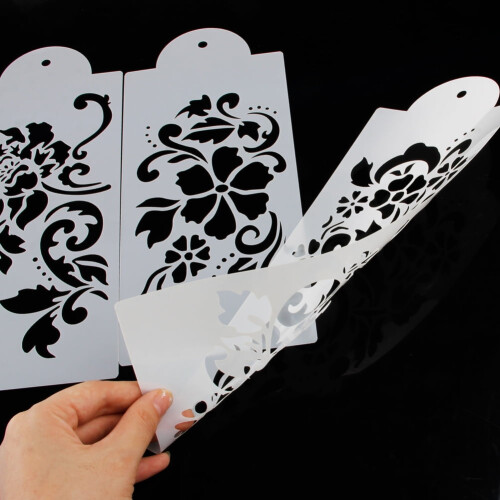 Lace Flower Cake Fondant Cookie Side Baking Stencil Wedding Decorating DIY Tools 2