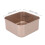 Deep Square Baking Pan, Gold Carbon Steel Cake Bread Tray, Non-Stick and Stackable 7