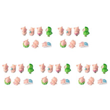 35 Pçs Pig Plastic DIY Home Decoration Figurines Landscape Accessories Fairy Garden Miniatures Room Decor